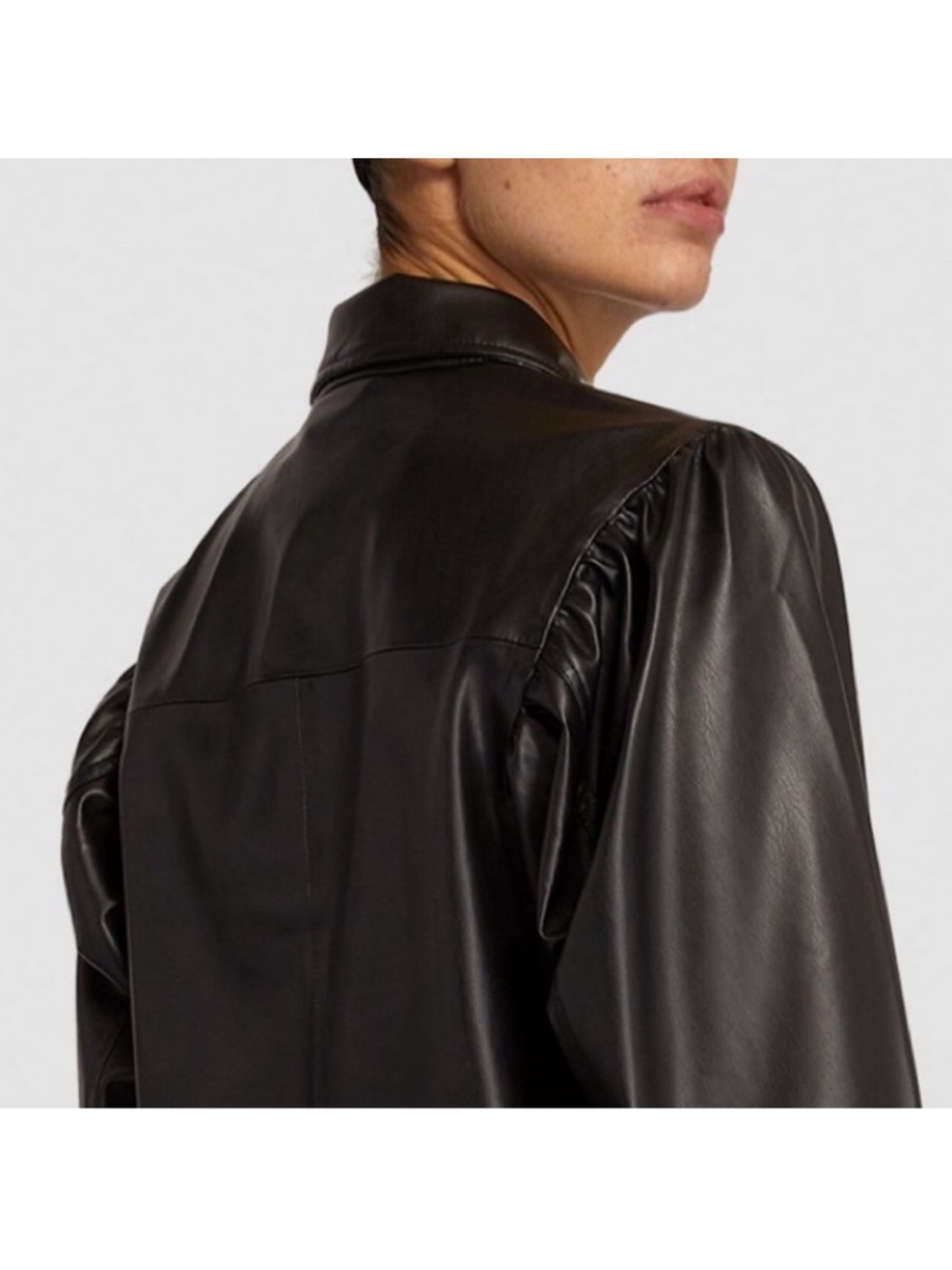 All Saints black vegan Bella shirt - Picture 2 of 10